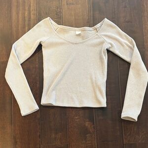 Gilly Hicks Cream Long Sleeve Top